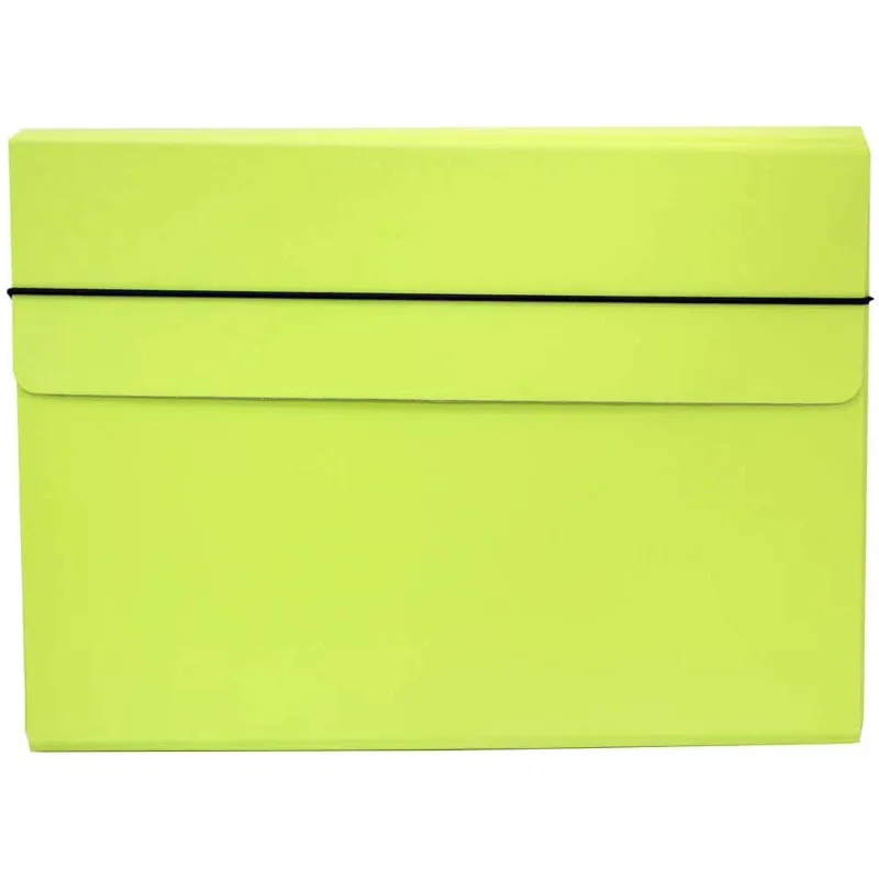 Elastic Portfolio, 9.25X12.5X.5, 1/Pack, Lime Green