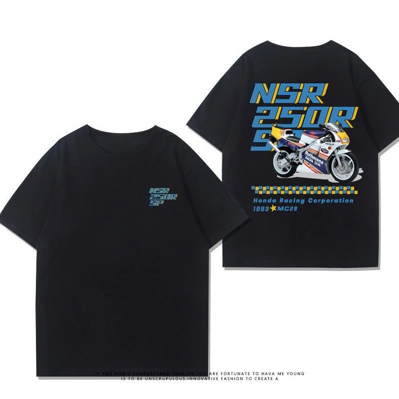

HONDA 2026 New Hot Summer Honda NSR250R-KV3 Classic Two-stroke Nostalgic Motorcycle Memory Cotton Round-neck Casual T-shirt