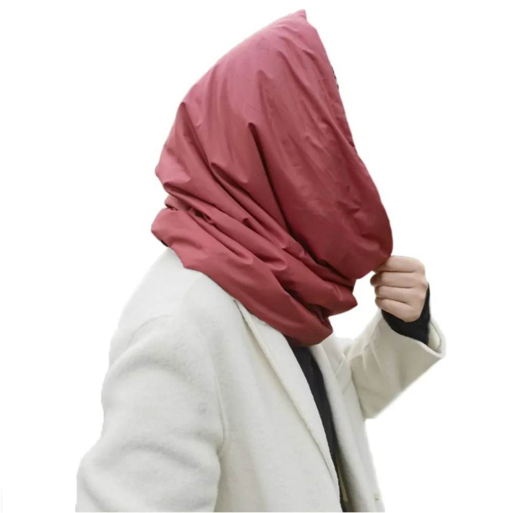 

Утолщенный массивный шарф бесконечности с капюшоном, ветрозащитный шарф-пуховик большого размера, водонепроницаемый шарф с капюшоном, капюшон для спорта на открытом воздухе