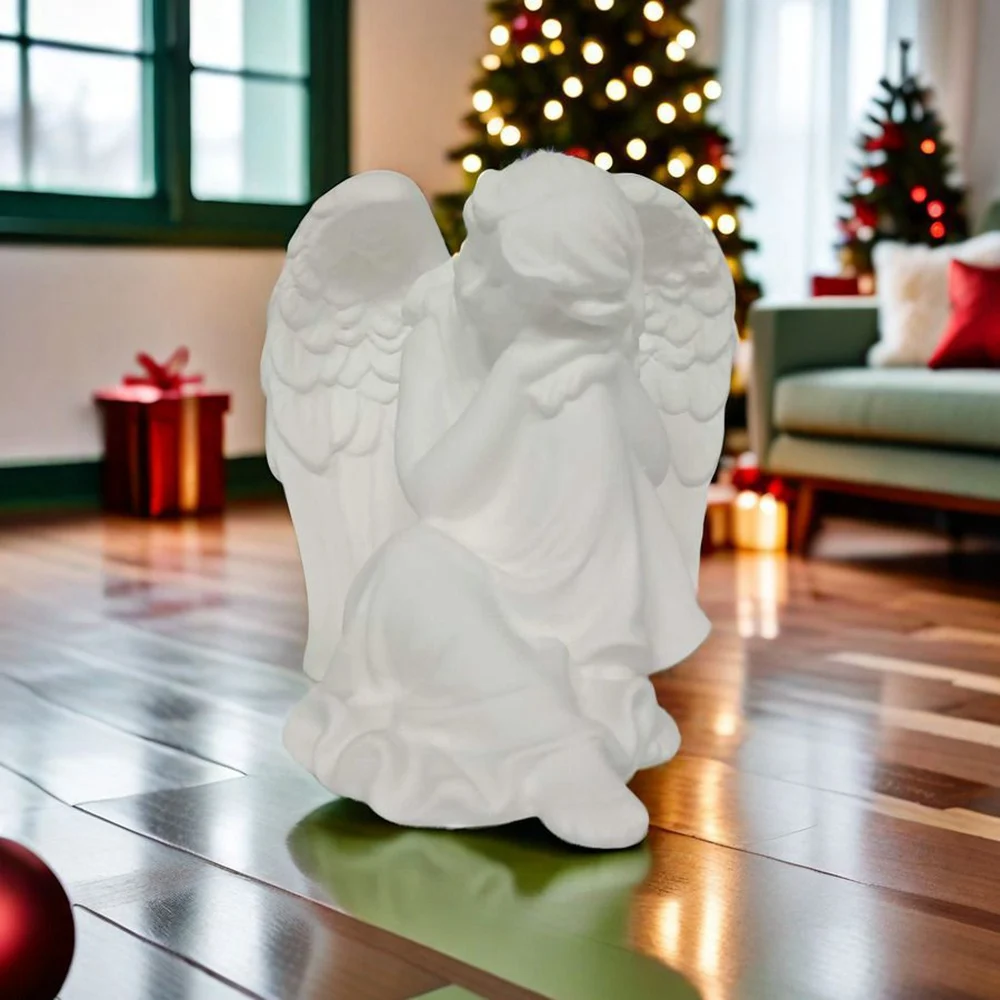 

Nostalgic DIY high-end Instagram influencer flawless white plaster angel ornament sculpture Decoration Figurines Statues Decor