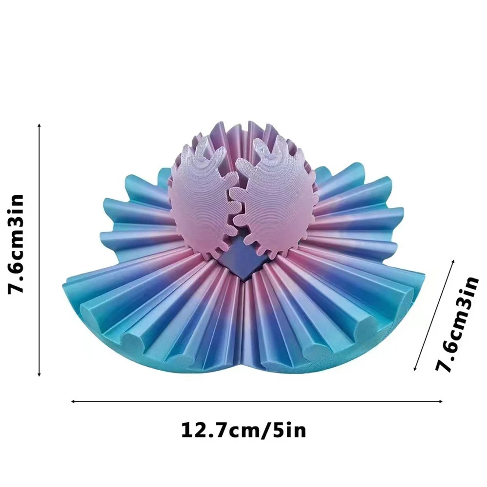 3D印刷されたギアボールフィギュア,教育玩具,モデル減圧,リラクゼーション,回転,組み立て,デスク,装飾,子供向けギフト