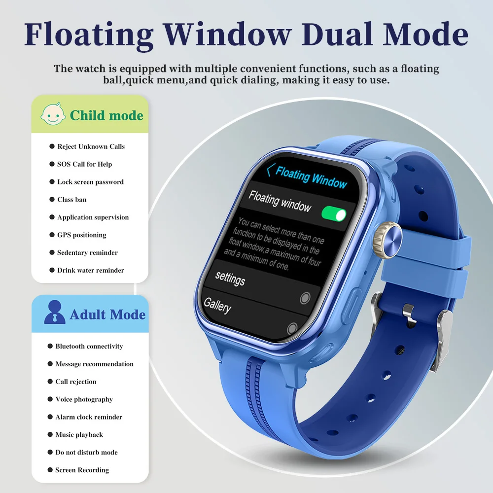 Wonlex 4G Smart Watch Kids KT39 Rotation Camera 1+16GB Memory GPS Real-time Location Video Call Waterproof Children Smartwatch