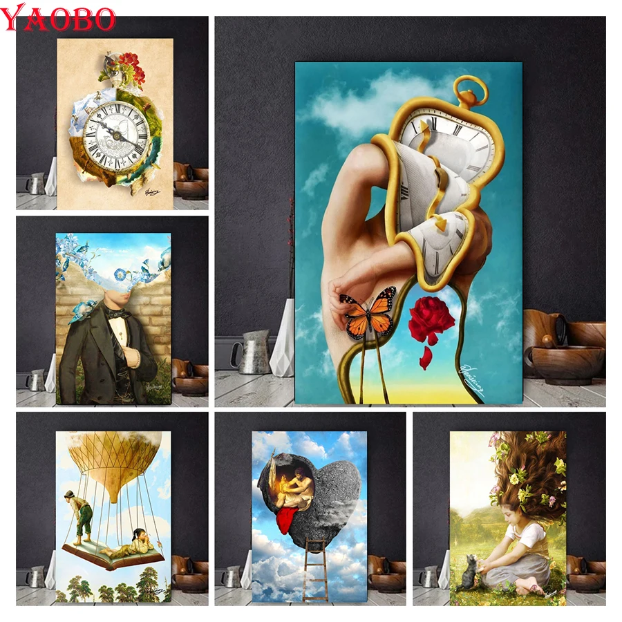 

5D Diamond Painting Salvador Dali Surrealist Full Diamond Embroidery DIY Rhinestone Pictures Cross Stitch Kits Crafts Home Decor