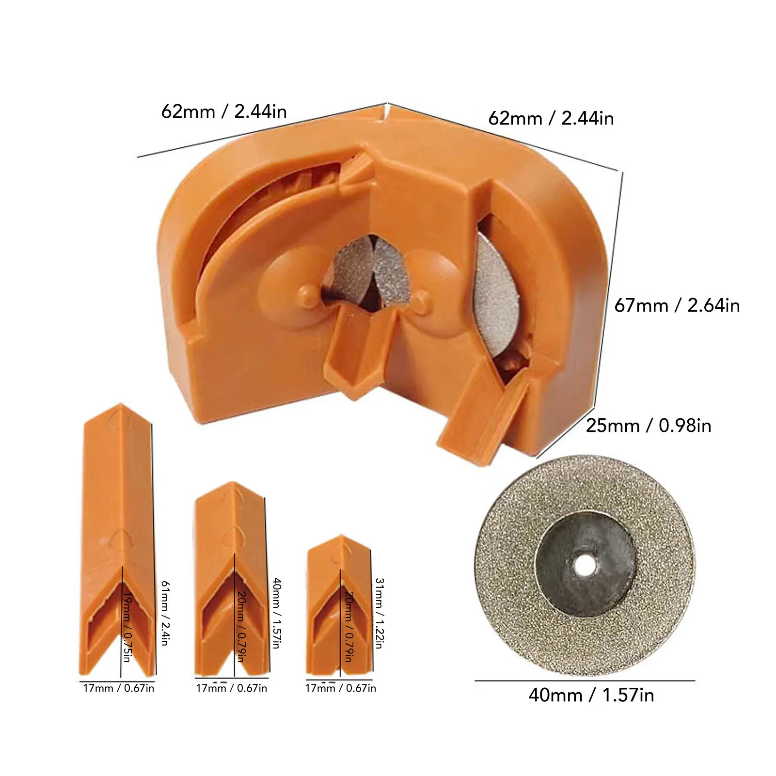 Drill Bit Sharpener Set Drill Machine Blade Sharpening Tool High Accuracy Easy Installation Simple Using for Automotive Repair