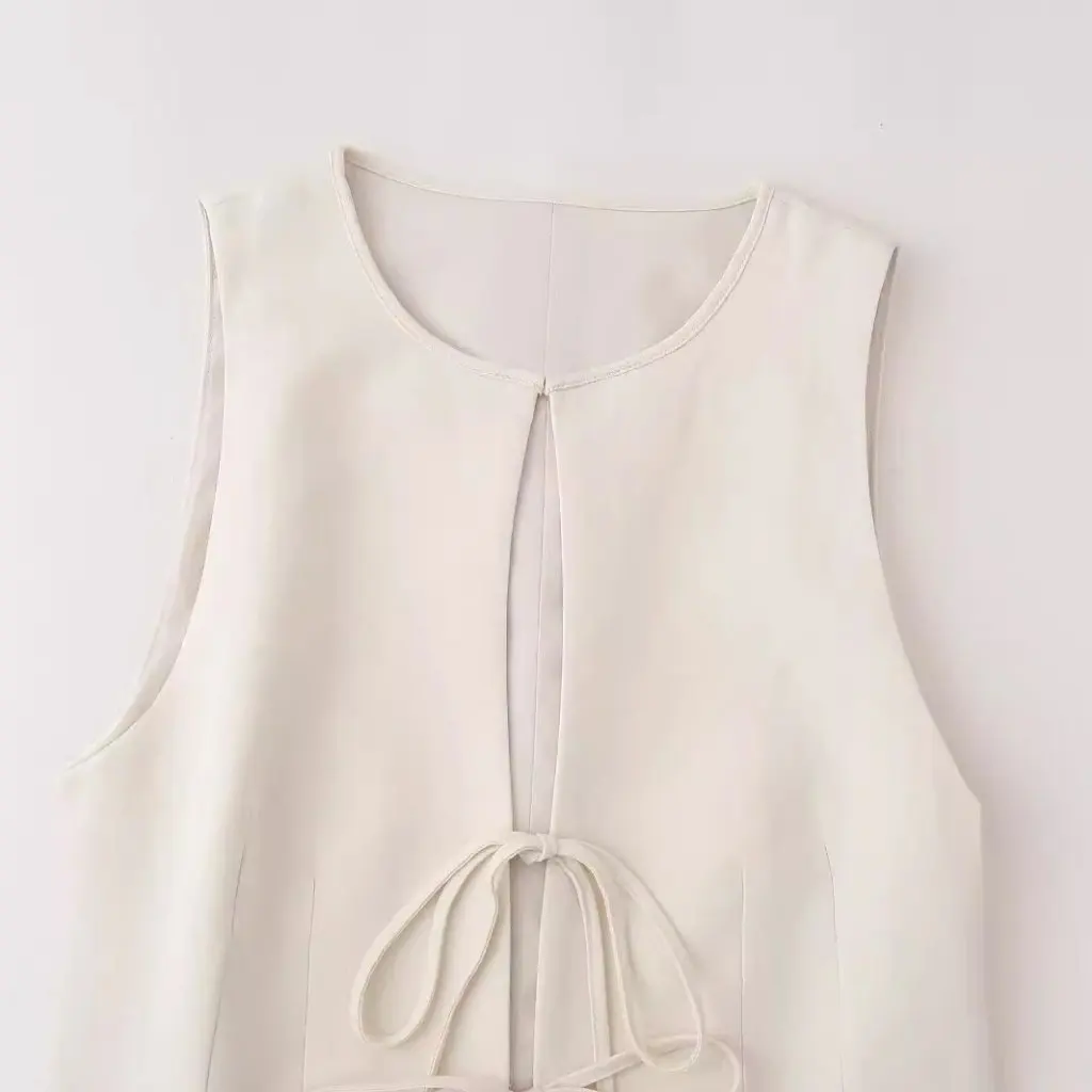 

Women's Slim-fit Lace Vest Jacket European American Fashion Summer New Style Top for Women
