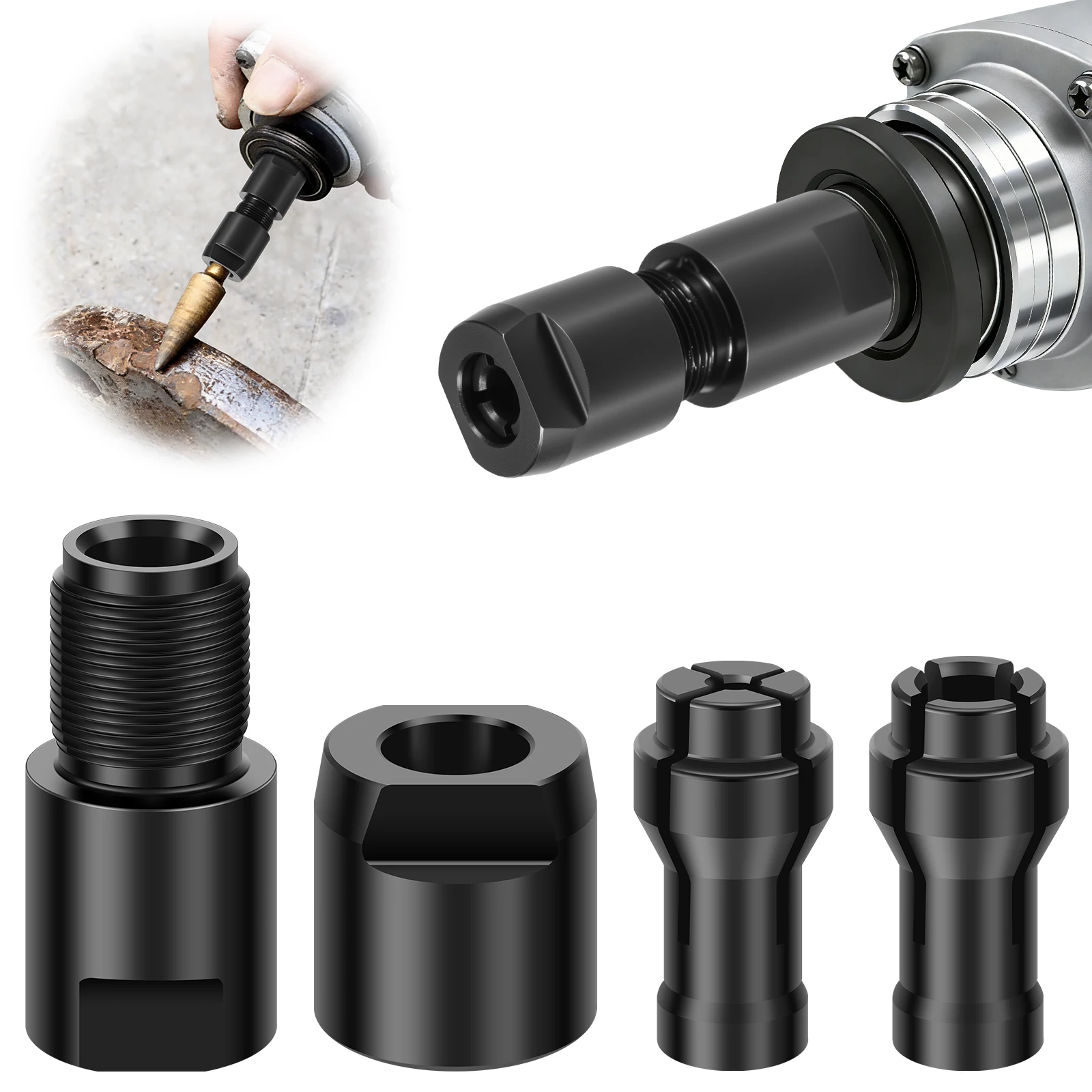 

Universal Angle Grinder Modified 3/6mm Adapter To Straight Grinder Chuck For 100-type Angle Grinder M10 Thread Grinding Cutter