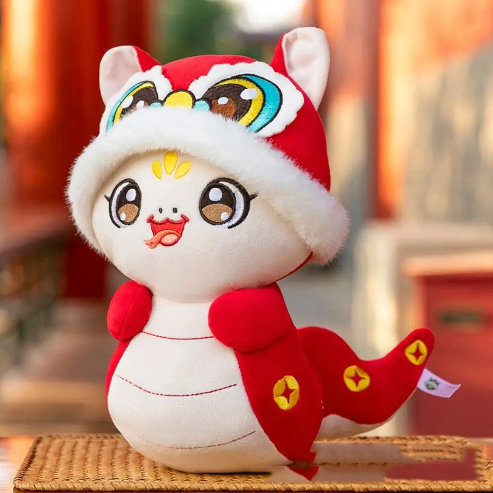 Big Eyes Snake Year Plush Toy Chinese Style Good Luck Wealth Snake Year Mascot Toy The God of Wealth Blessing