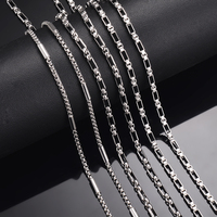 New 1 piece Stainless Steel Square Pearl Chain Necklace 3:1 Handmade Box Chain DIY Jewelry Making Bracelet Anklet Necklace