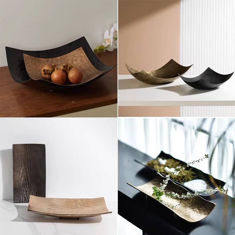 

Aluminum retro and old metal hammer rectangular fruit plate ornament