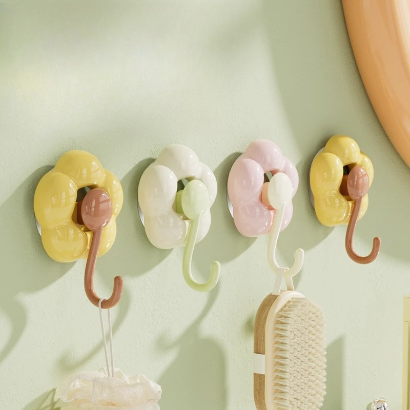 

Flower Sunflower Suction Cup Hook Non drilling Non marking Hook Vacuum Suction Cup Kitchen Living Room Bathroom Non marking Hook