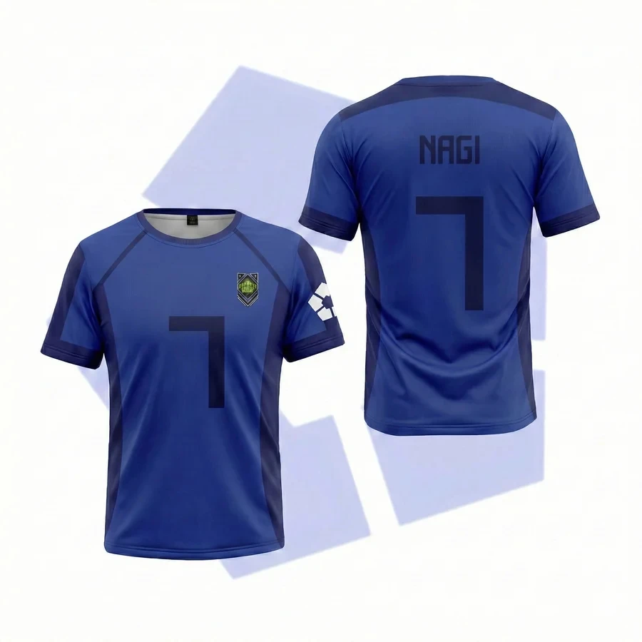 Blue Lock Isagi Yoichi Hyoma Chigiri Meguru Bachira Anime-Trikot für Kinder und Erwachsene, Fußball-Cosplay, lässiges, bequemes Sommer-Oberteil – Detail 6