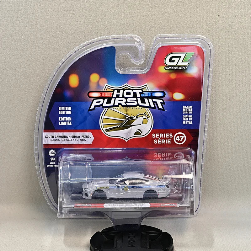 1:64 Greenlight 2023 Ford Mustang Gt دودج رام عالي السرعة باترول نوع 2 الهالوين محاكاة سبيكة نماذج سيارات مصبوبة ألعاب أطفال