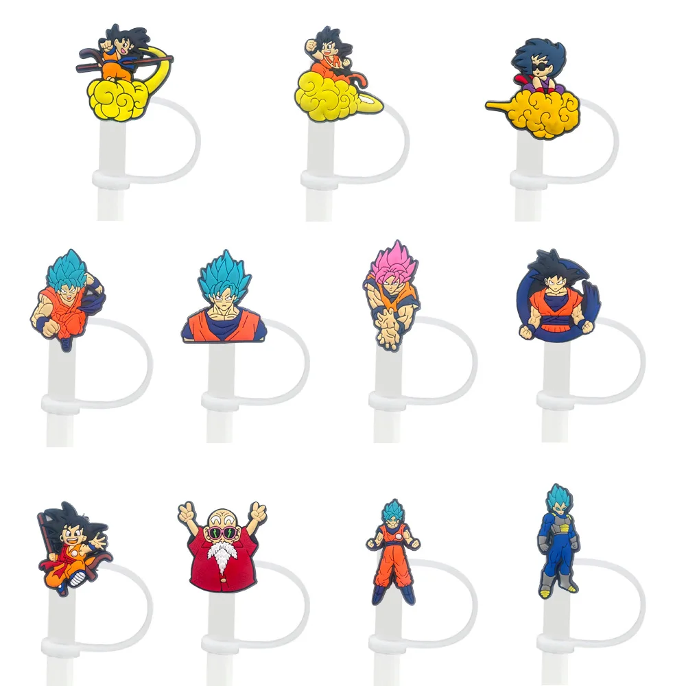 

8-10mm Dragon Ball Straw Cap Dust Cap Cartoon Straw Accessories Soft and Recyclable Y2k Fashion Toys Anime Cartoon Frind Kawaii