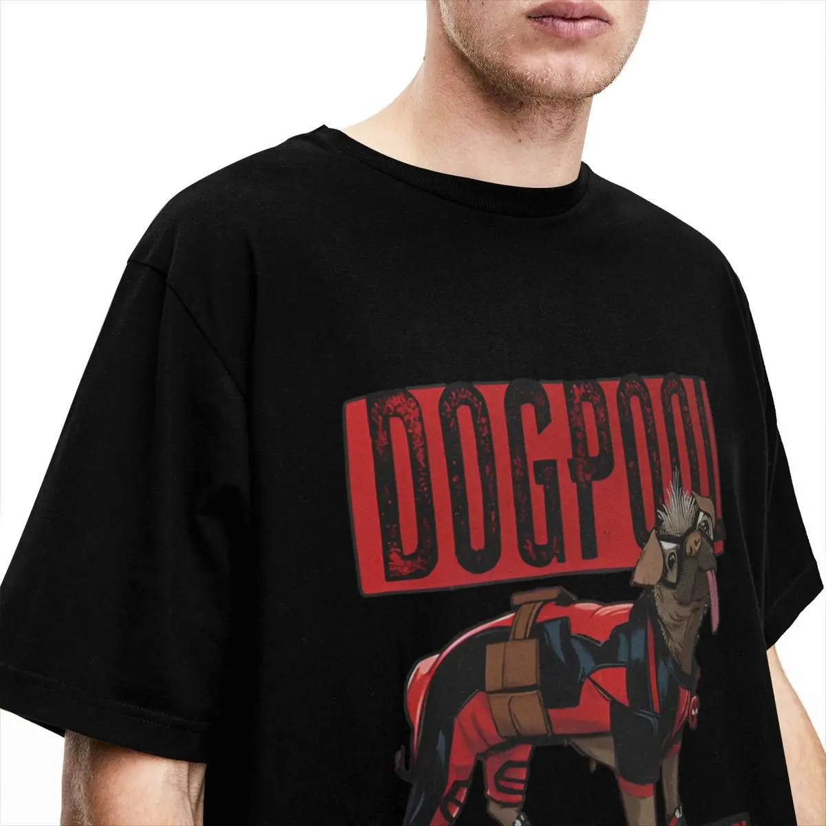 Men Women\'s T-Shirt Dogpool Trouble Logo-bayingimg T Shirts Harajuku Summer Tees Y2K Funny Print Cotton Tops Plus Size 6XL