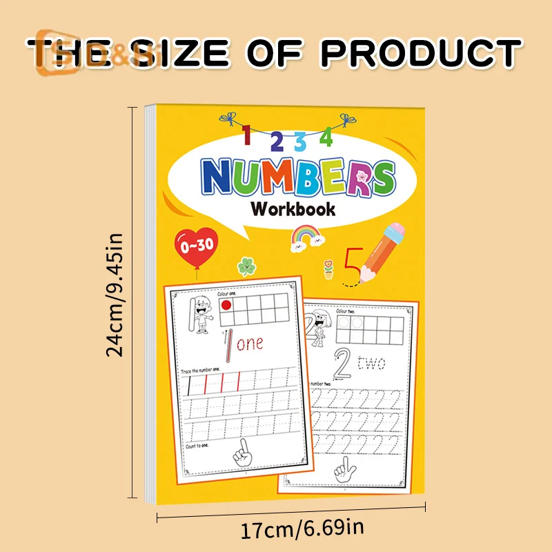 Practice Book For Numbers 0-30 Drawing Book Pen Control Calligraphy Practice Home And School Learning Workbook Mathematics