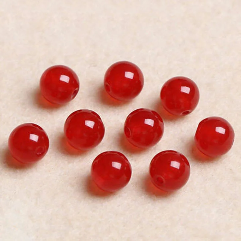 4A Natural Red Chalcedony Single Bead DIY Beads Crystal Jewelry Making