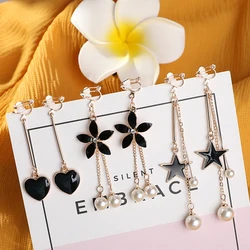 3Pairs Fashion Earrings Set for Women Geometirc Clip on Earrings No Pierced Non Piercing Ear Brincos 2022 Trend Jewelry Gif