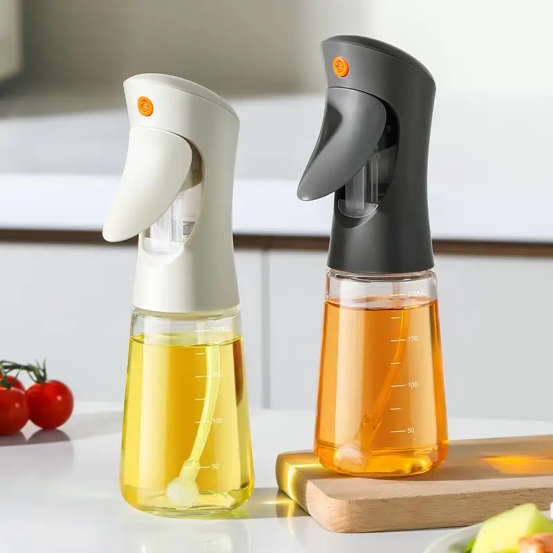 

Modern Simplified High Borosilicate Glass Oil Bottle Spray Bottle for Kitchen Storage Drip Free Nozzle Seasoning Grade Fogging