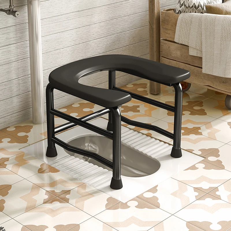 طقم مجاني مكون من ثلاث قطع (لوح حمام، وسادة، قعادة) كرسي مرحاض ثابت من الفولاذ الكربوني، مقاوم للصدأ وسهل التنظيف، مناسب لحلول الحمام المؤقت في الهواء الطلق #4