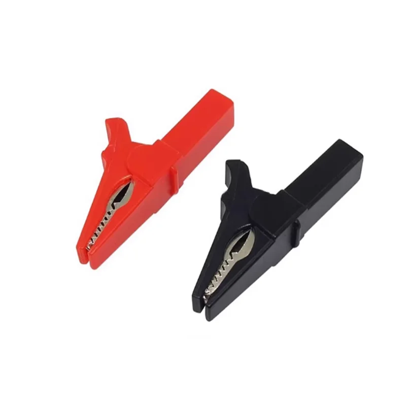 1PCS 32A high-current pure copper 10MM fully enclosed sheathed crocodile clamp high-voltage safety clamp