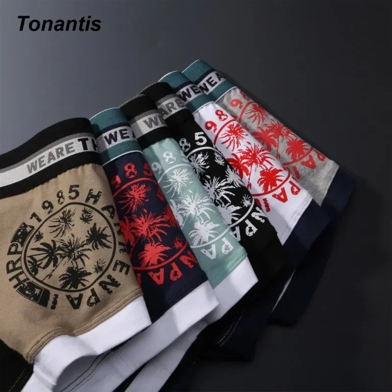 3PCs/Set Men Underwear Boxer Shorts Men\'s Panties Cotton Boxer Men Young Personality Underpants Breathable Comfort Male Boxers