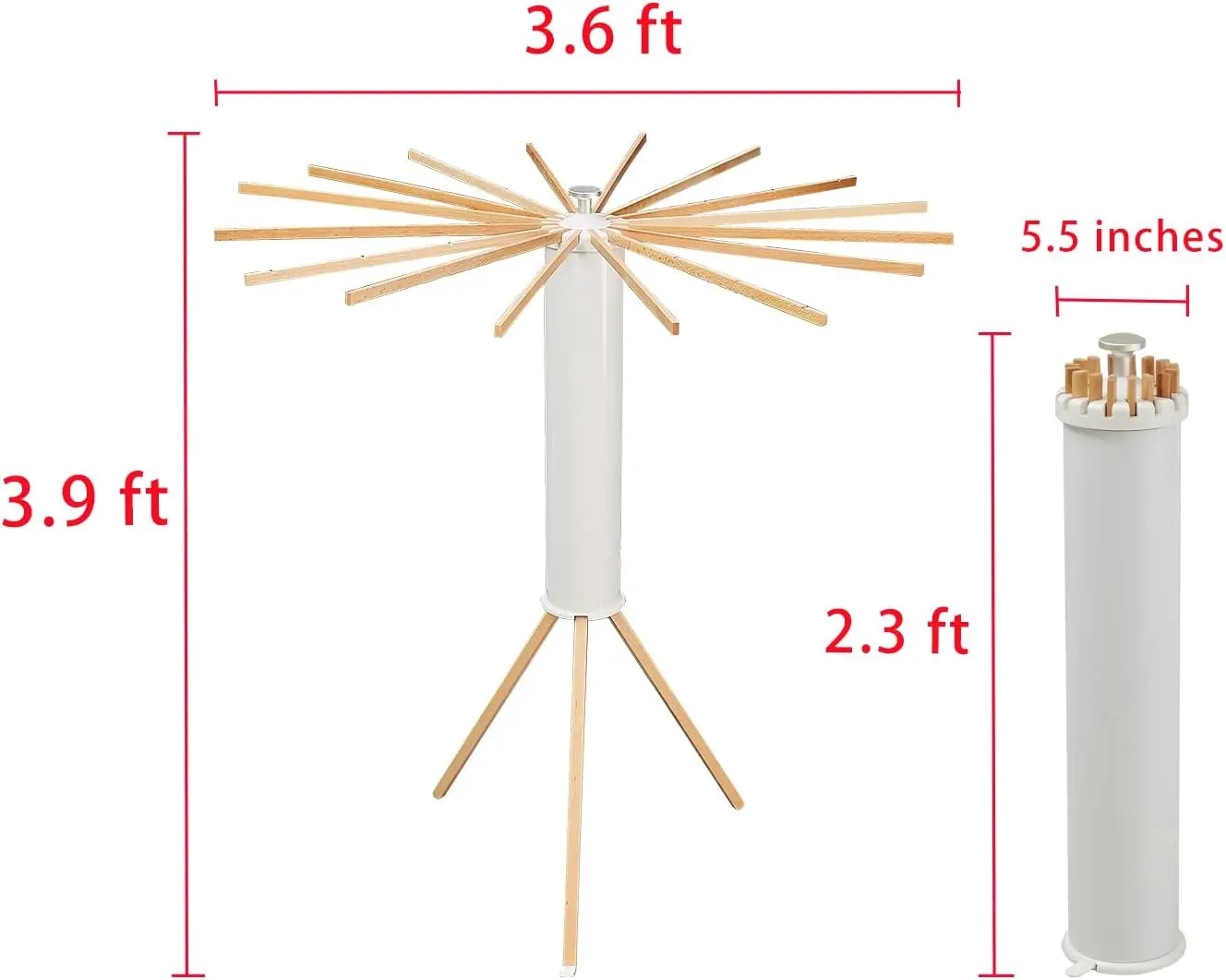 

Tripod Clothes Drying Rack, Garment Rack Portable and Foldable Space Saving Laundry Clothing Floor Folding