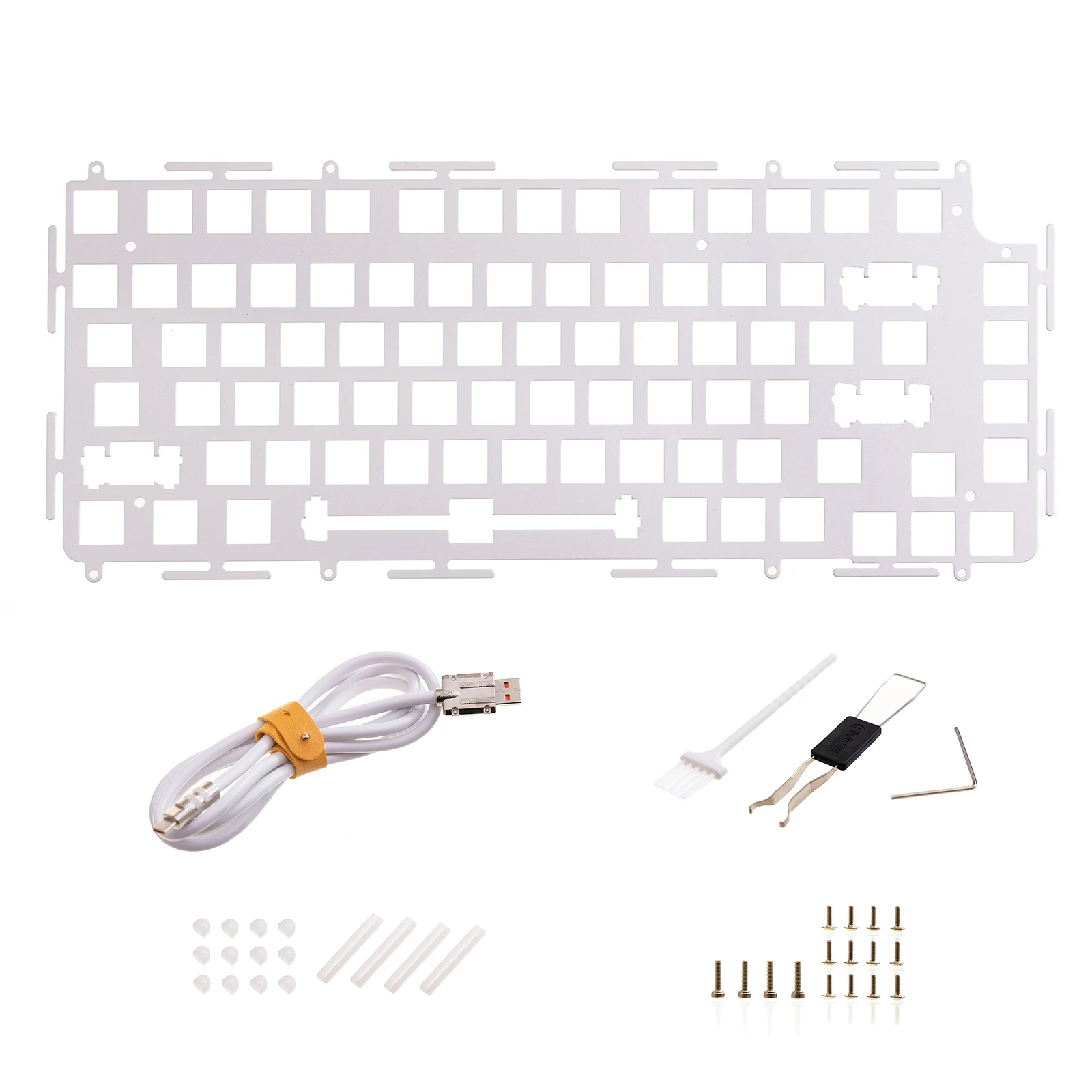 Imagem -06 - Gamaavi-kit de Teclado Rgb sem Fio Personalizado Programável Hot-swap Tri-mode Bluetooth 2.4g Sn75 75 Via