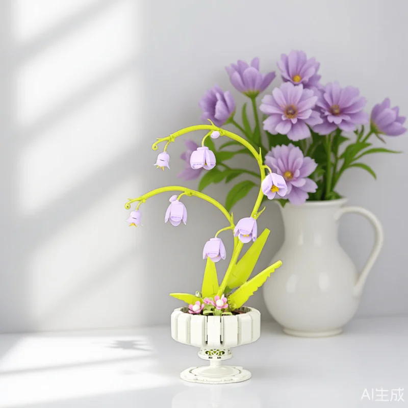 flower bouquet MOC Building Blocks Toys Sets mini blocks construction set DIY Bricks Toys for Kids girls Gifts Home Decoration