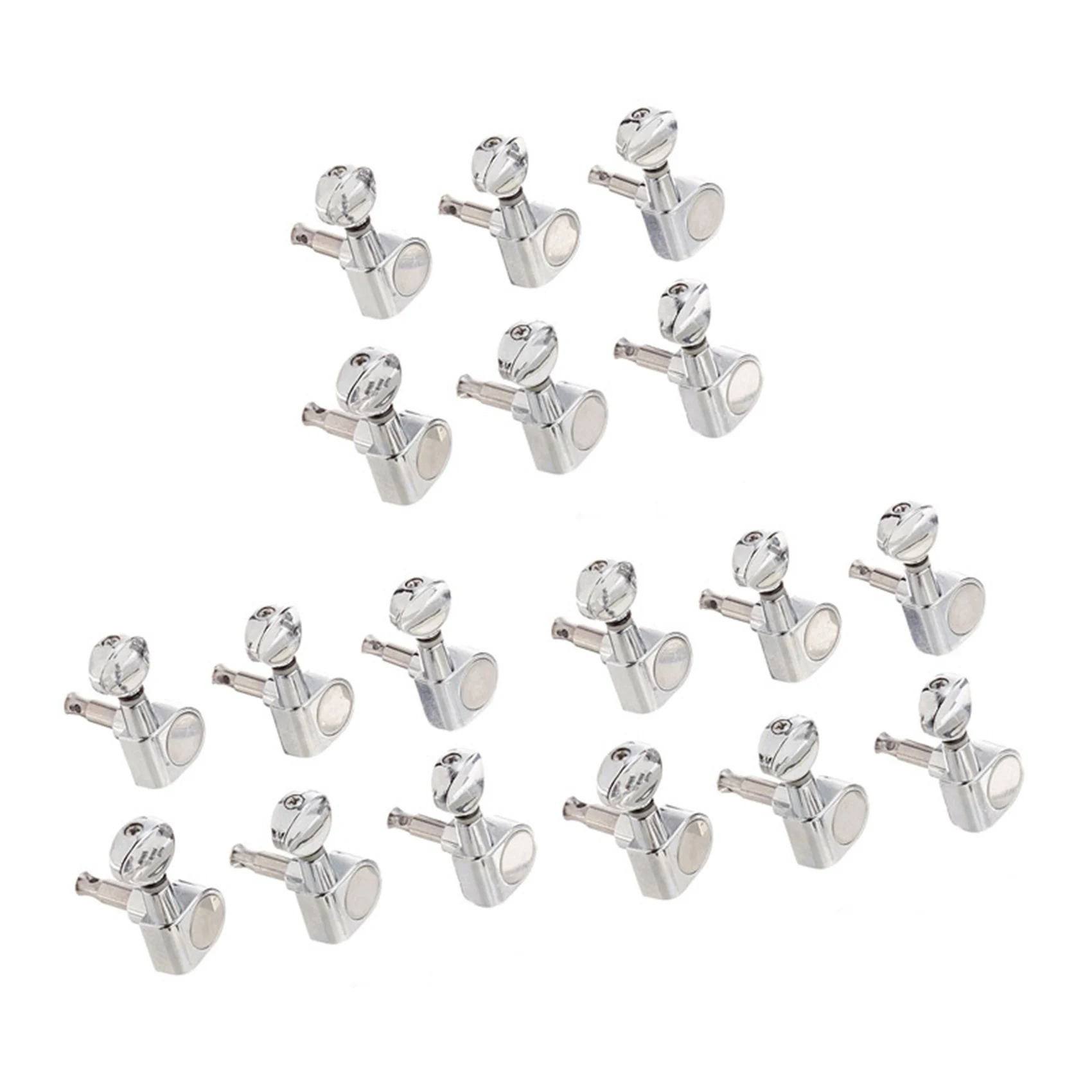 CGDS-18Pcs 6R Guitar Tuning Pegs Tuners Machine Heads For Fender Replacement