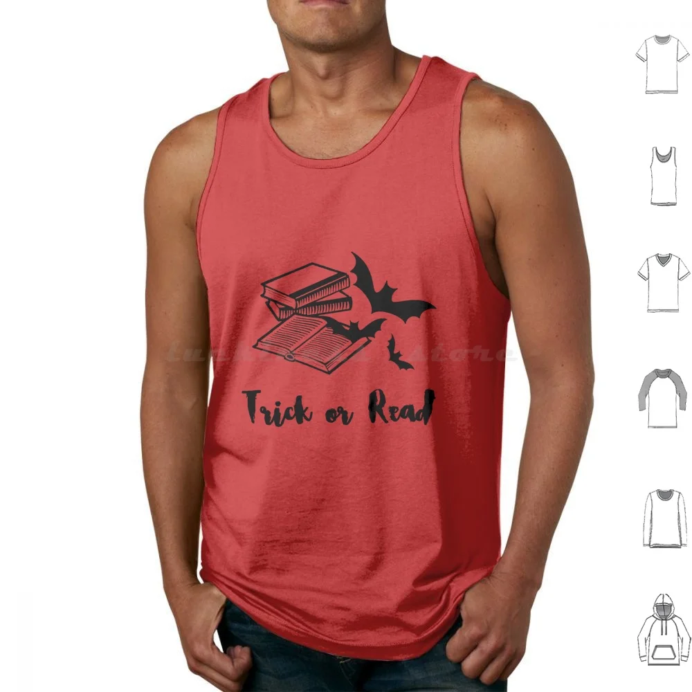 Trick Or Read-Bats Tank Tops Print Cotton Bookworm Bookaddict For Bookworms Collecting Books Reading Reader Bookish
