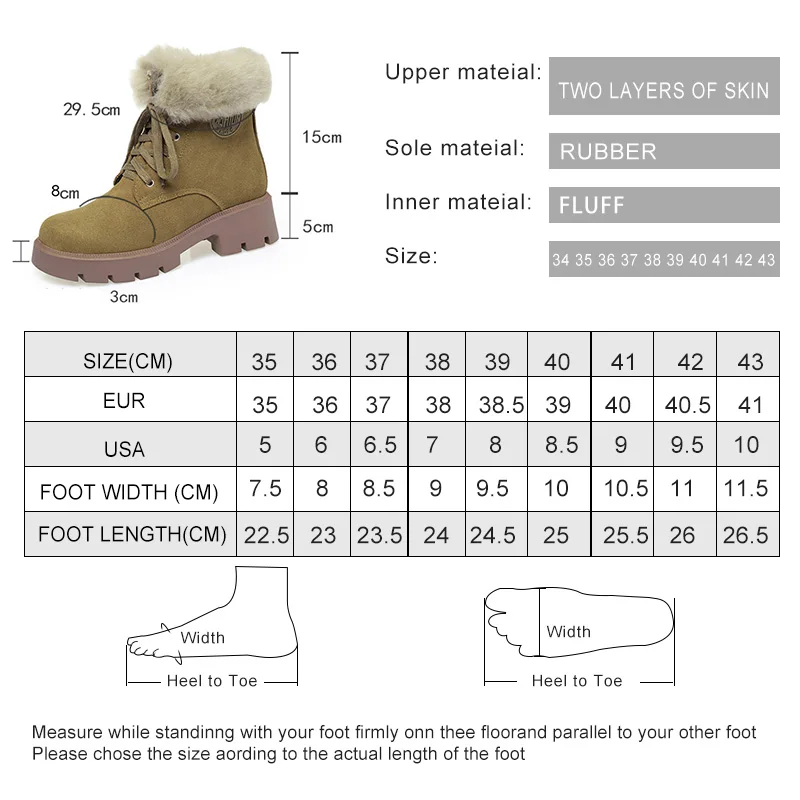 AIYUQI Winter Snow Boots Women New Genuine Leather Suede Natural Wool Women Winter Boots Platform Anti Slip Women Ankle Boots