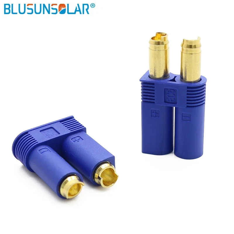 BLUSUNSOLAR 1 Pair EC5 Gold Banana Plug Bullet Connector with Housing Shell for RC Lipo Battery ESC Speed Controller Motor Part