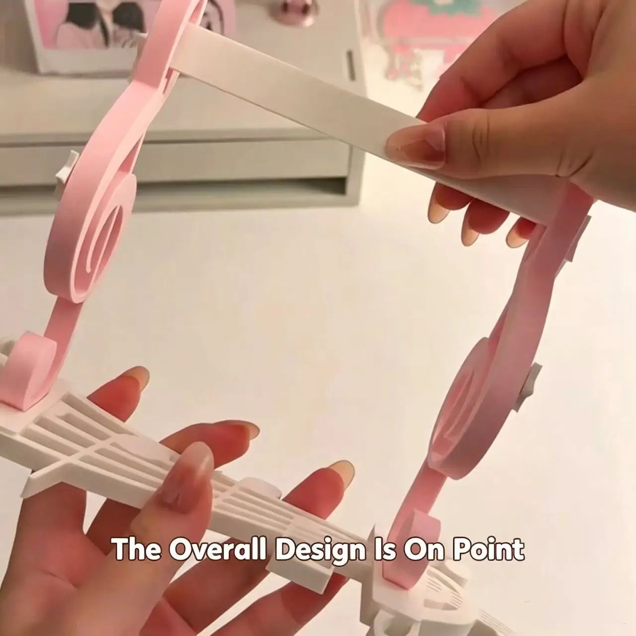 3D-gedruckter Musiknoten-Displayständer im koreanischen Stil, Ins-inspirierte Tischpostkarte, mädchenhaftes herzförmiges Dekorationsstück, niedliches Geschenk – Detail 10