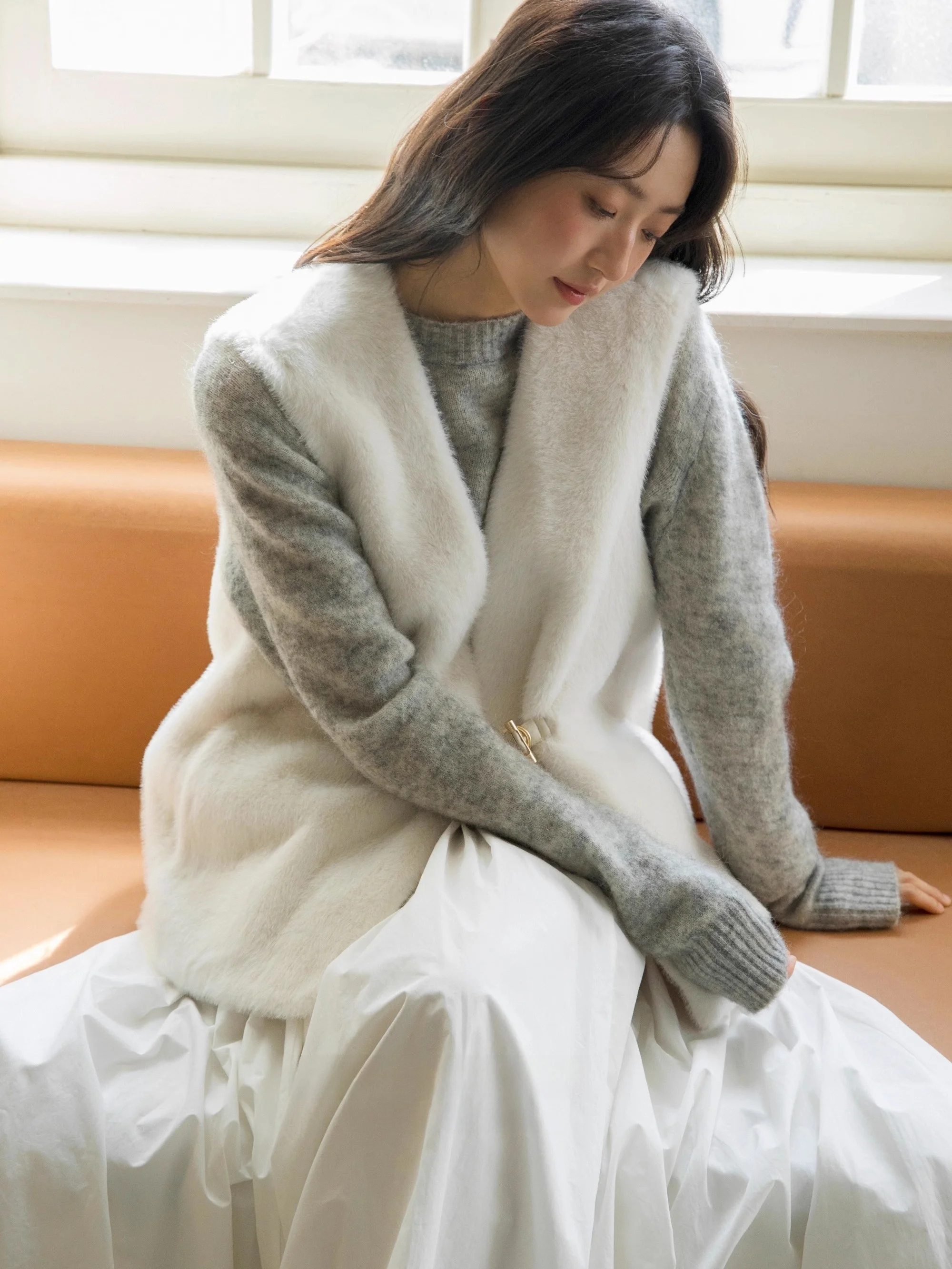 

Warm Faux Fur Vest Women's Sle Vintage Chinese Pattern Splicing Eco-friendly Outerwear Soft Cozy New 2025 Spring Thiened