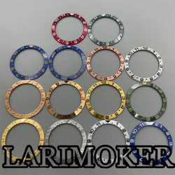 LARIMOKER 38mm Ceramics Watch Bezel Sliver Brown Gold Green Black Red Blue Brown Insert Watches Accessories Parts fit 40mm case
