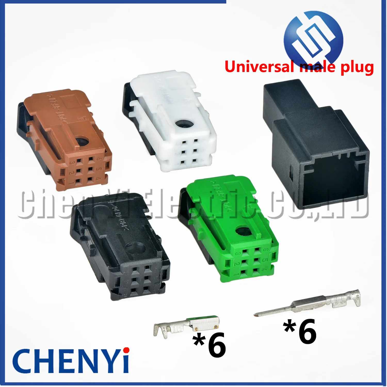 6 Pin Auto RD9 RD45 CD player connector Car Rear view mirror Harness plug 953382-1 953382-2 953382-3 953382-4