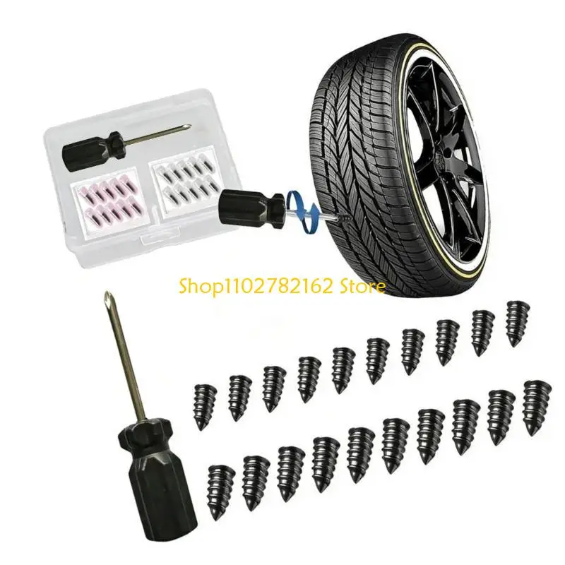 

547B Quick Fix Vacuum Tire Repair Plug Strong Rubber Portable Emergency Tool Tire Puncture Repair for Car & Motorcycles