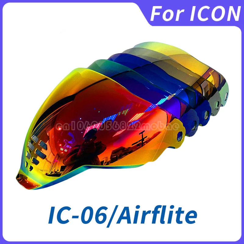 Helm Schild Voor Icon Airflite IC-06 Helm Vizier Faceshield Uv-Cut Motorbike Capacetes Voorruit Zon Schild Accessoires