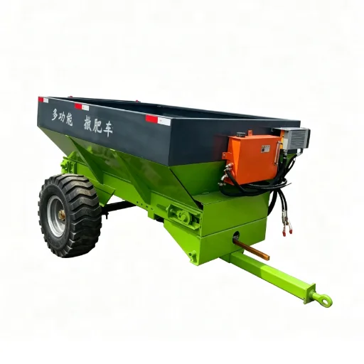 Tractor Trailed 3.5m³ Hydraulic Manure Spreader, Uniform Fertilizer Spreading Wagon for Farm & Pasture Land