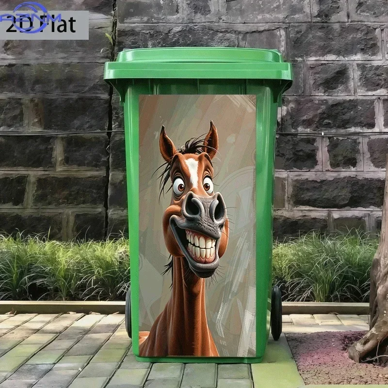 DIY Trash Can Makeover Sticker 2D Printed Decor Decal for Home Bin