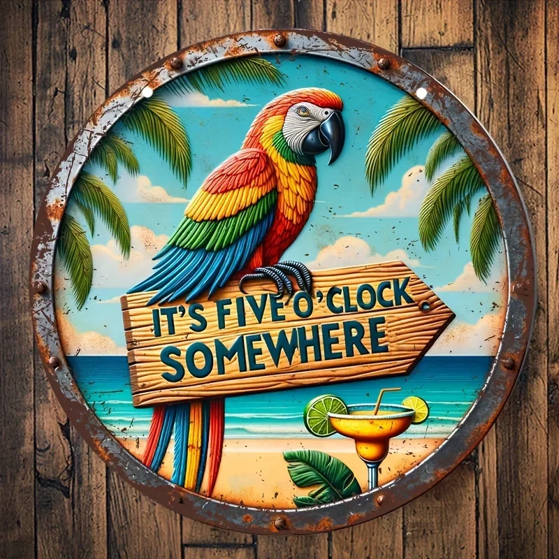 Frisbee de Aluminio Redondo Vintage 18/Logo, Tiempo de Vuelo de Cinco Horas, Decoración de Playa, Regalo Hawaiano, Válido por 8 Horas * 8 Válido por 8 Horas