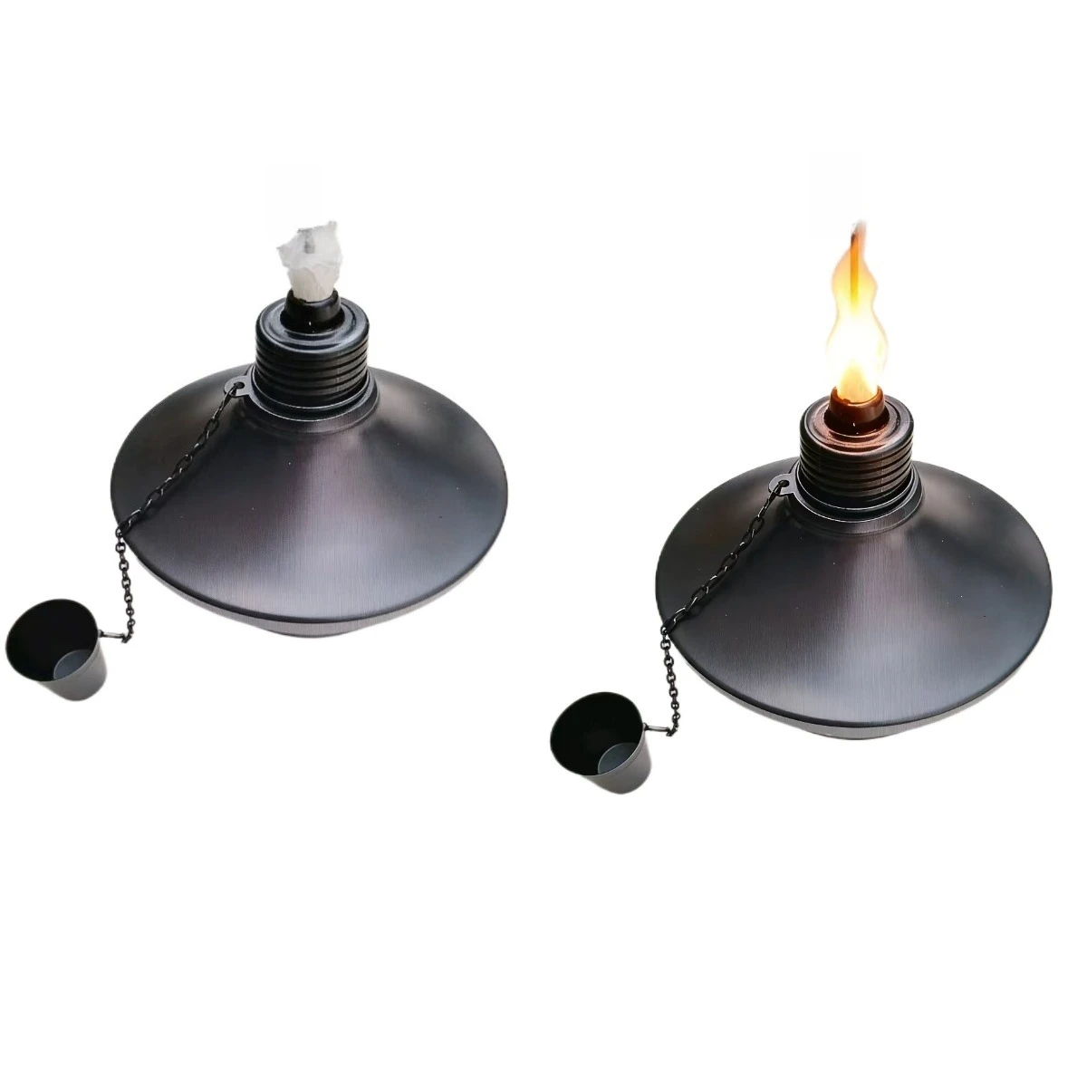 Oil Lamp Cans Replacement Canisters Refillable Torches Decorative Citronella Torch Canister Replacement with Wicks and Covers