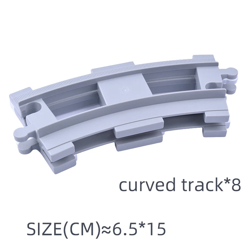 Vehicle Track Block Train Straight Curved Track Crossover Parts Railway Switch Big Size Building Bricks City View Accessories