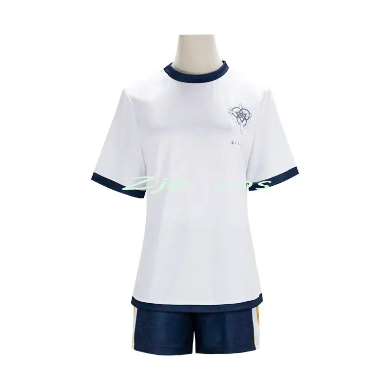 أنيمي الأزرق الأرشيف تأثيري Iochi ماري Hanekawa Hasumi المرأة زي بدلة رياضية زي مدرسي معطف التي شيرت مجموعة تي شيرتات قصيرة للأطفال #5