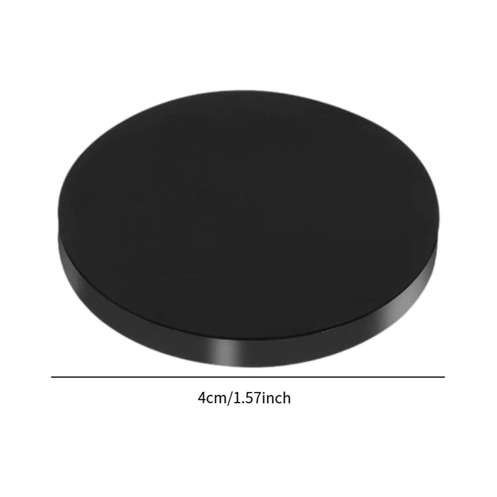 Mini Scrying Mirror Black Obsidian Circle Plate Meditation Tool Home Office Shelf Decor with Stand