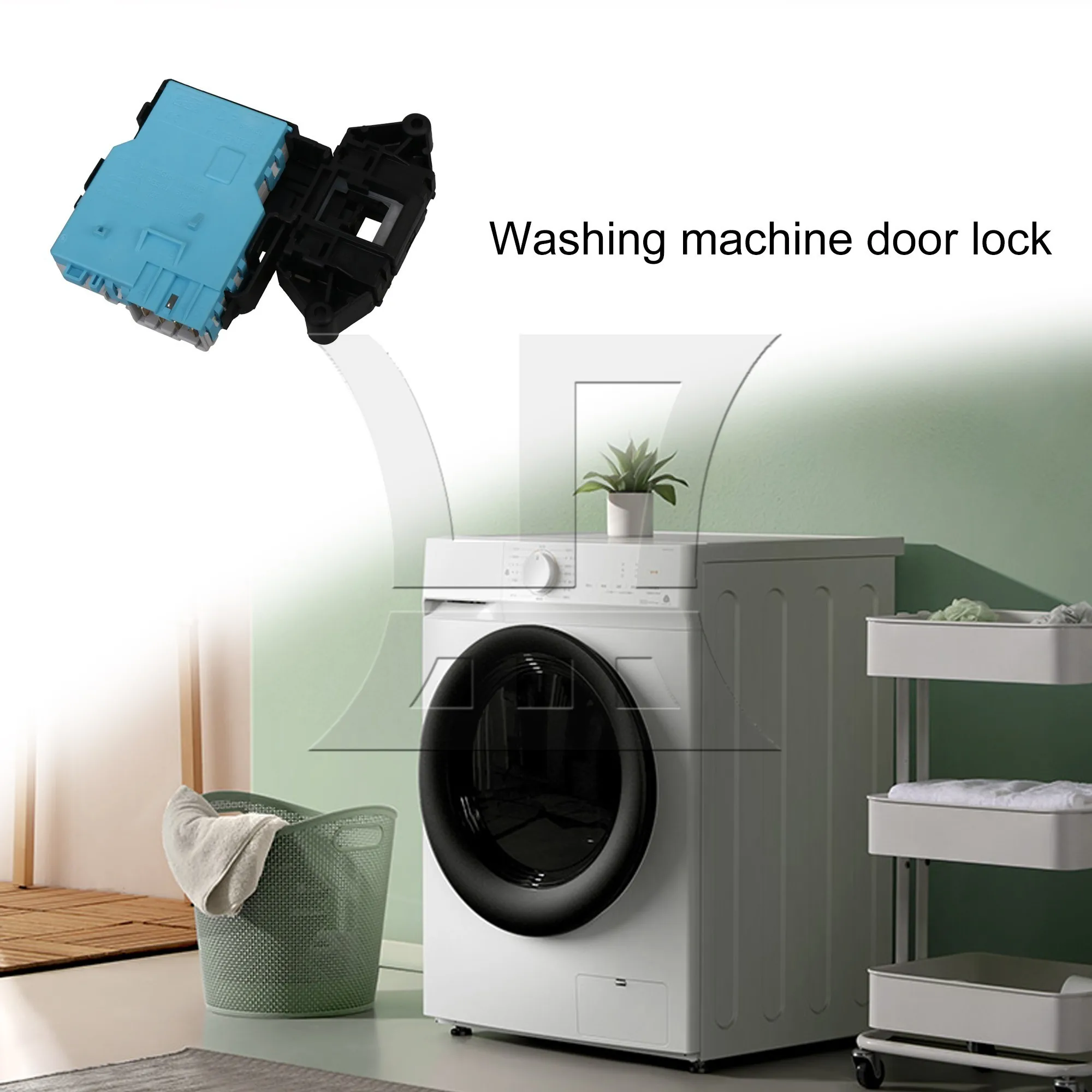 BQLZR Plastic Washer Door Lock Switch 6601ER1004C Accessories Blue for EBR81300801