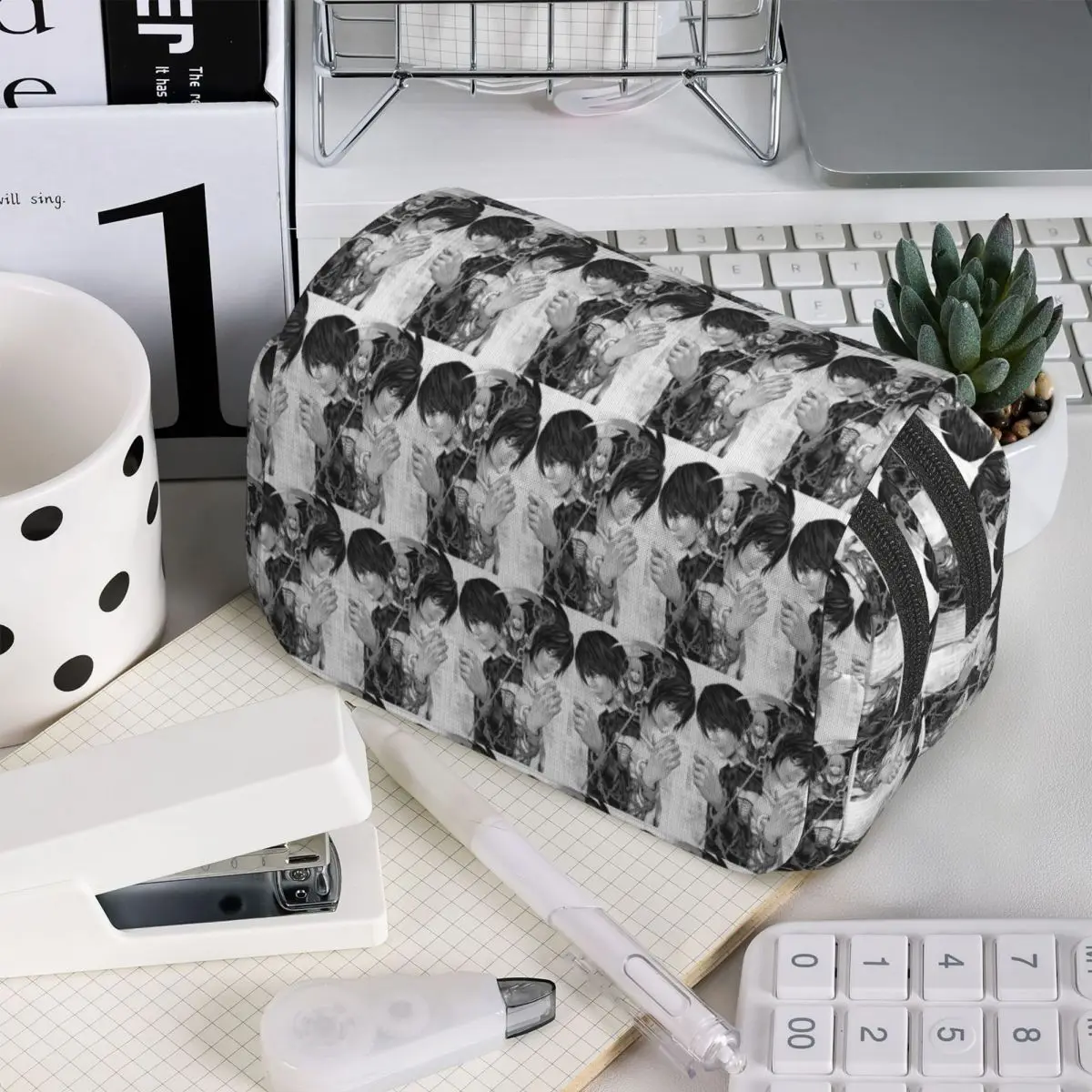 Deaths Notes Ryuk Anime Pencil Case for Students School Pen Box Pencil Bag Stationery Supplies Pen Holder Bag