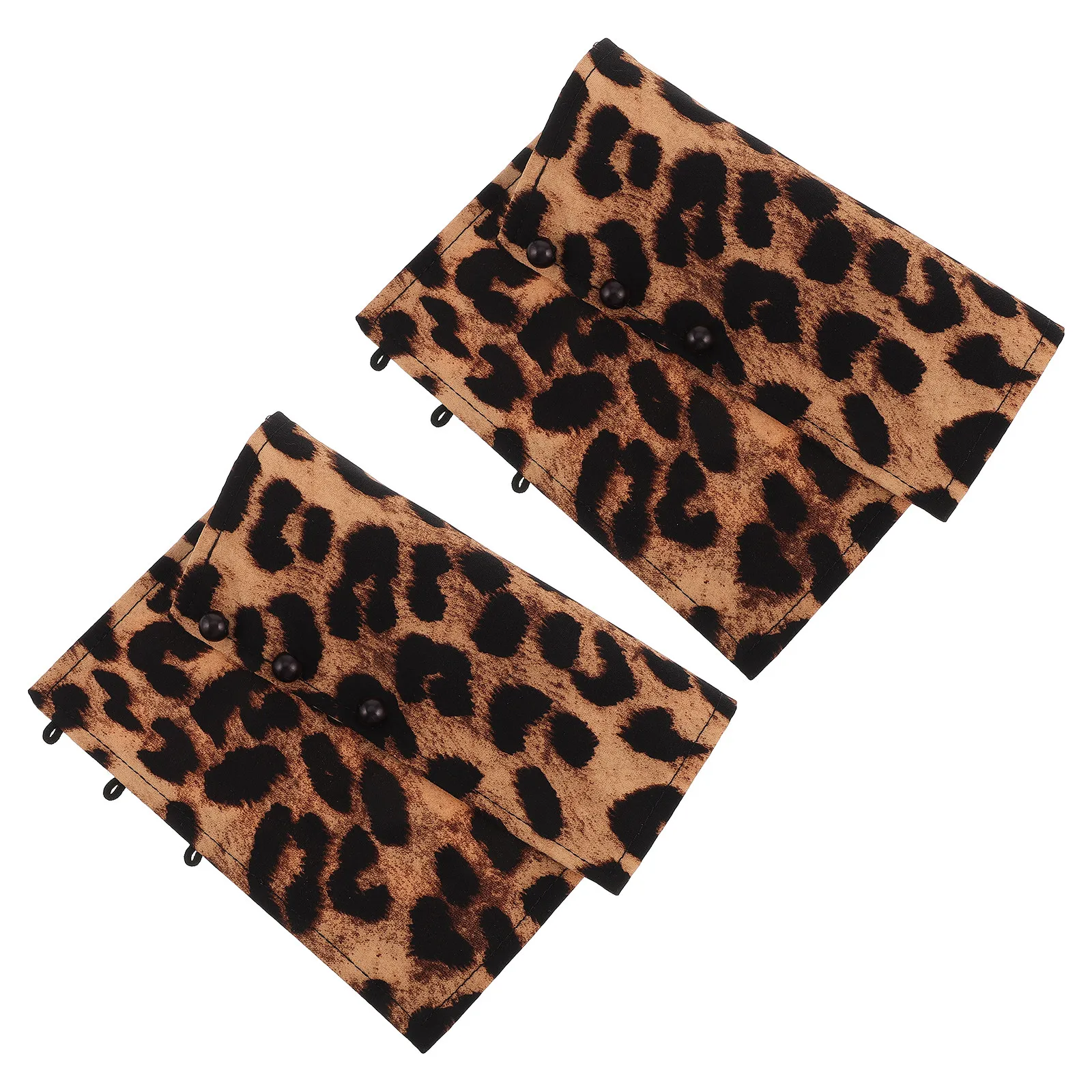 

1 Pair Leopard Print Detachable Fake Sleeves Lightweight Wrist Sleeves for Party Costume Blouse Women Ladies Teens