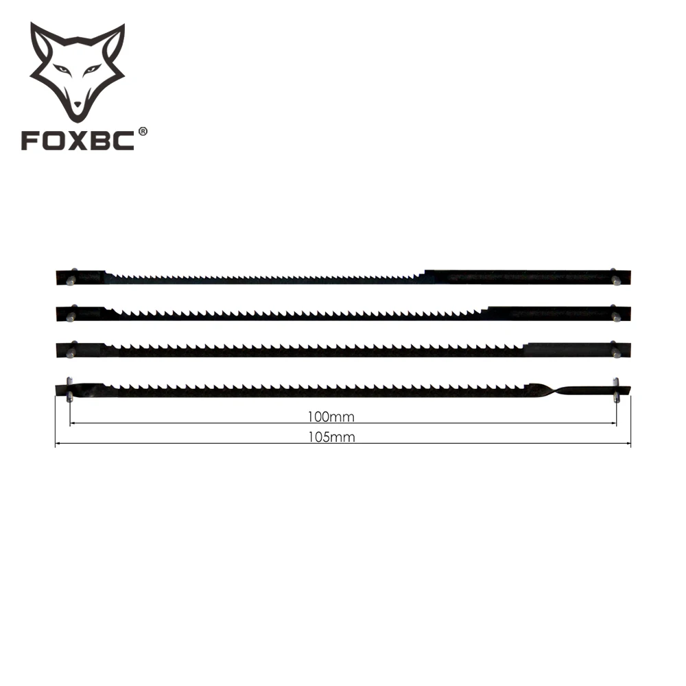 FOXBC 105 mm 4-Inch Scroll Saw Blade Pin End for Dremel Moto-Saw MS20 MS20-01 MS51-01 MS52-01 MS53-01 15/18/24 TPI 48 Pack