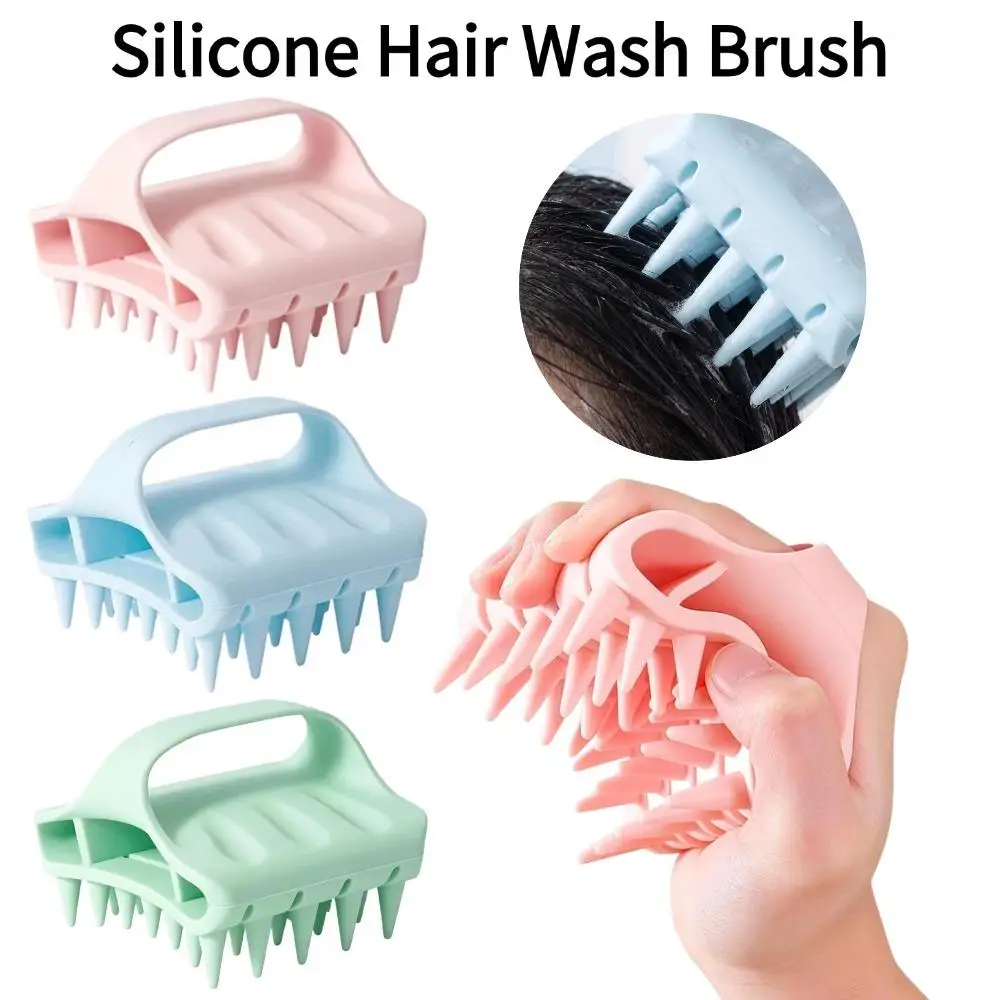 1PC Massage Comb Silicone Shampoo Brush for Body Bath Shower Scalp Hairdressing Tool Salon Hair Washing Comb